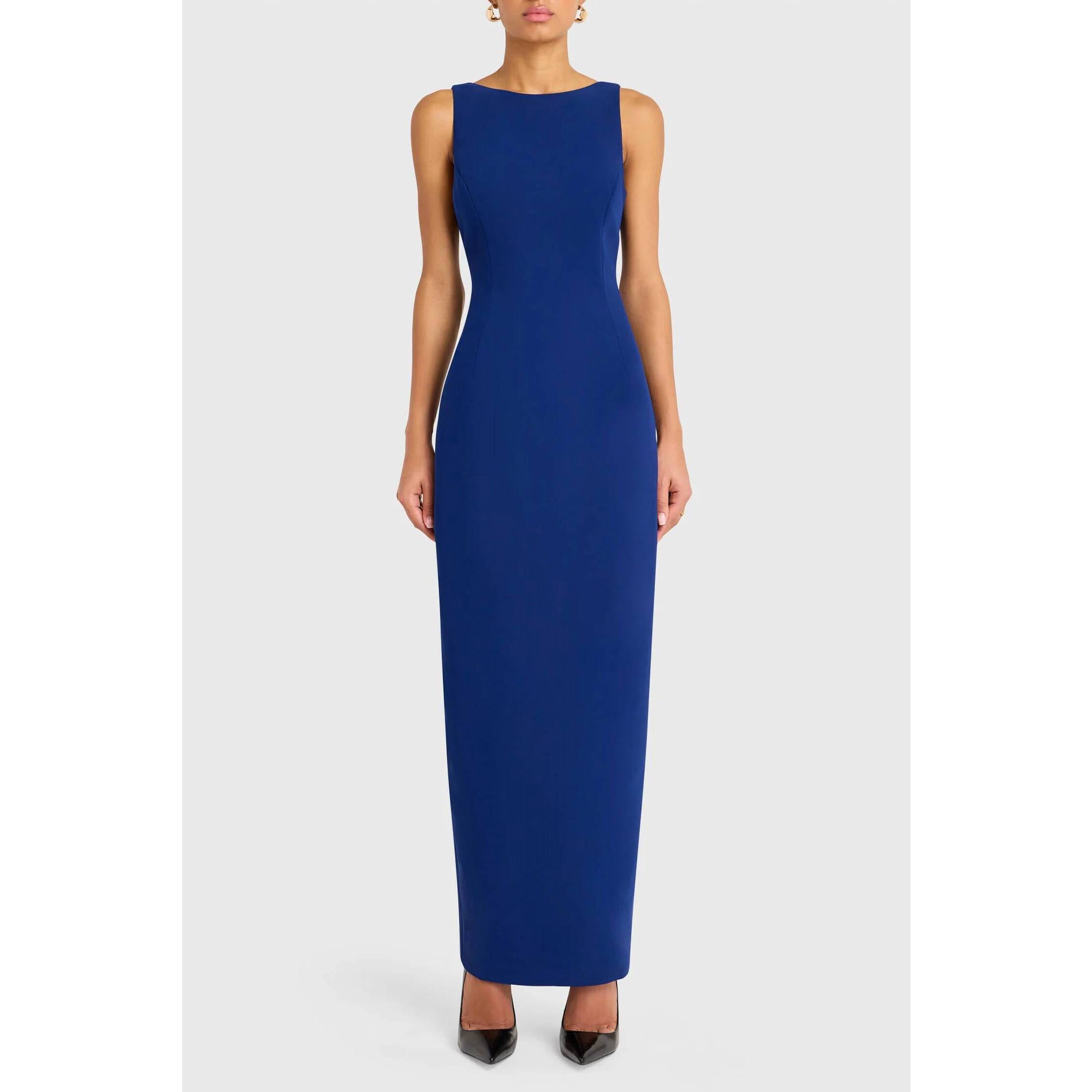 New Amanda Uprichard Marbella Maxi Dress In Navy